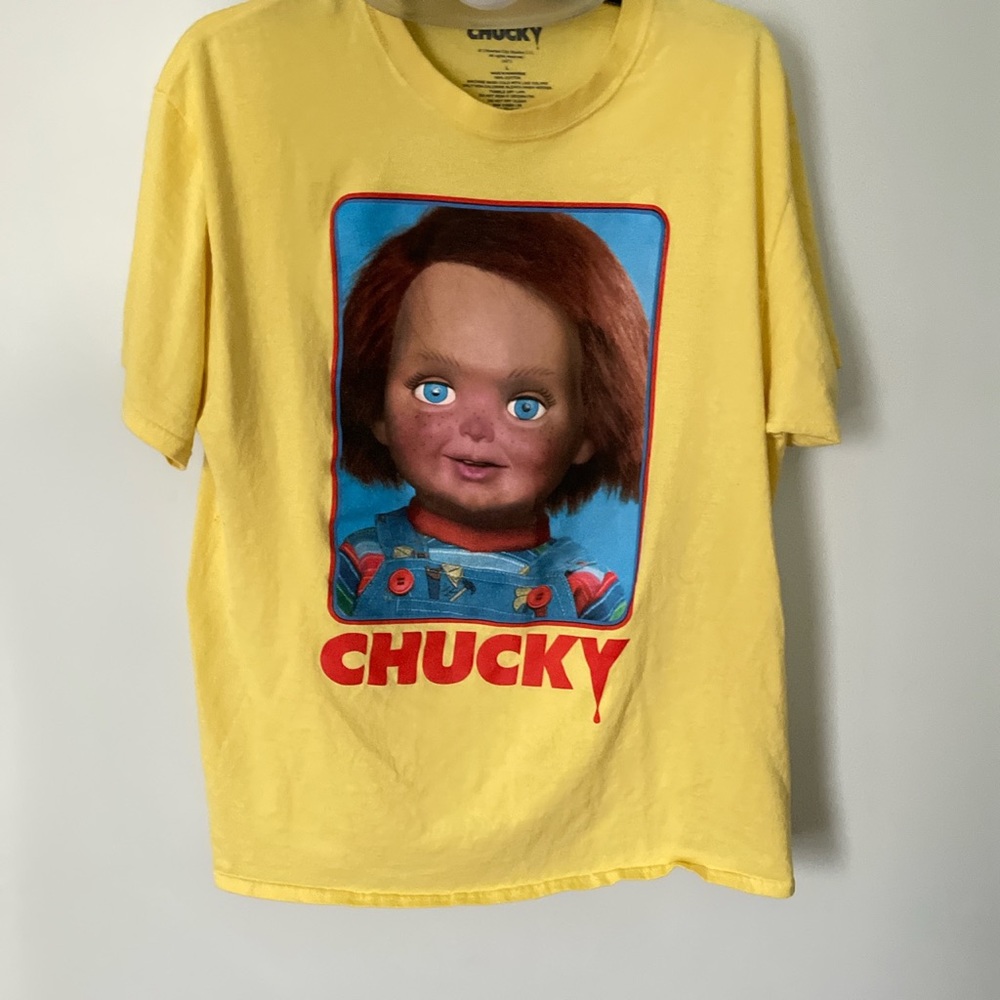 Chucky Good Guys Rare Shirt Yellow Large Universal Studios